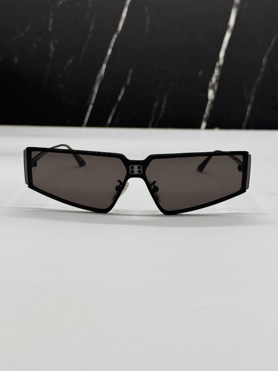 NEW BALENCIAGA BB0192S 001 BLACK SHIELD UNISEX SUNGLASSES BALENCIAGA EYEWEAR main image 6